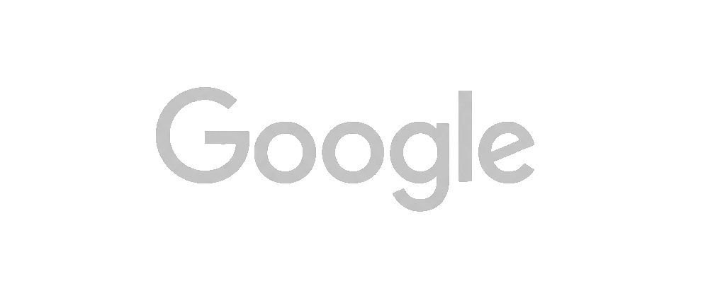 Het Google-logo wordt weergegeven in lichtgrijs op een witte achtergrond.