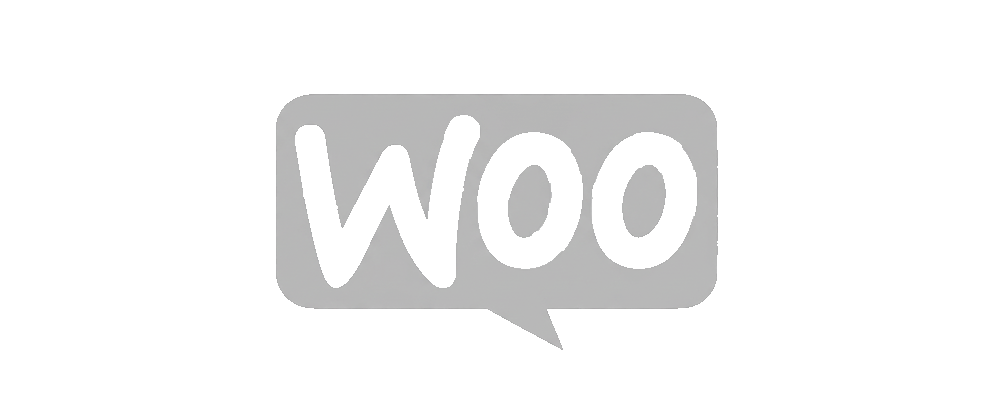 De afbeelding toont het woord "Woo" in witte tekst binnen een grijze tekstballon op een lichte achtergrond.